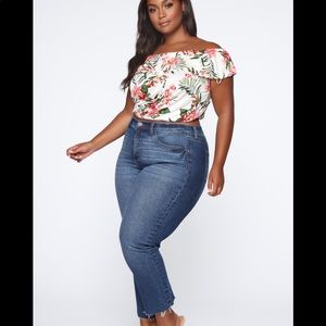 Fashion Nova Floral Crop Top